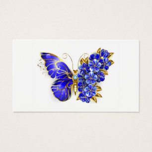 Flower Sapphire Butterfly Visitkort