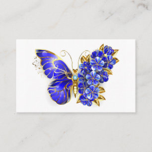 Flower Sapphire Butterfly Visitkort