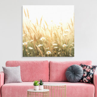 Flower Scenery Wall Art |Peaceful Nature Landscape Canvastryck