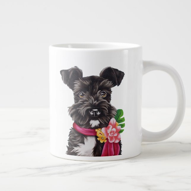 Flower Schnauzer Jumbo Mugg (Höger)