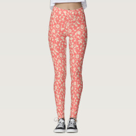 Flower Seamless Mönster-bakgrund Leggings