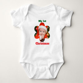 Flower Shape My 1st Christmas Photo T Shirt