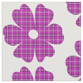 Flower Shape Plaid Pink Purple Tyg
