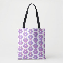 Flower Shape Plaid Pink Purple Tygkasse
