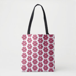Flower Shape Plaid Red Pink Tygkasse