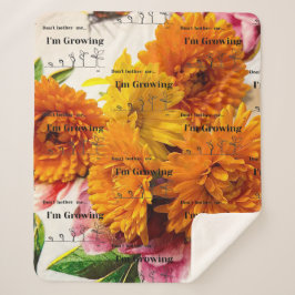 Flower Sharpa-filt, Mjuk ull-kast