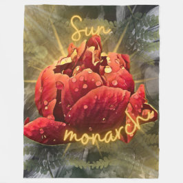 Flower Sherpa Blanket Fleecefilt