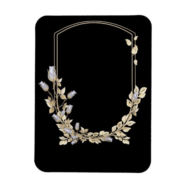 Flower Shield Wedding Magnet (Vertikal)