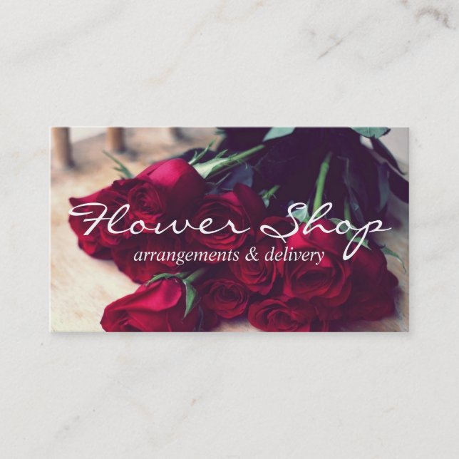 Flower Shop Delivery Florist Affärskort Visitkort (Framsida)