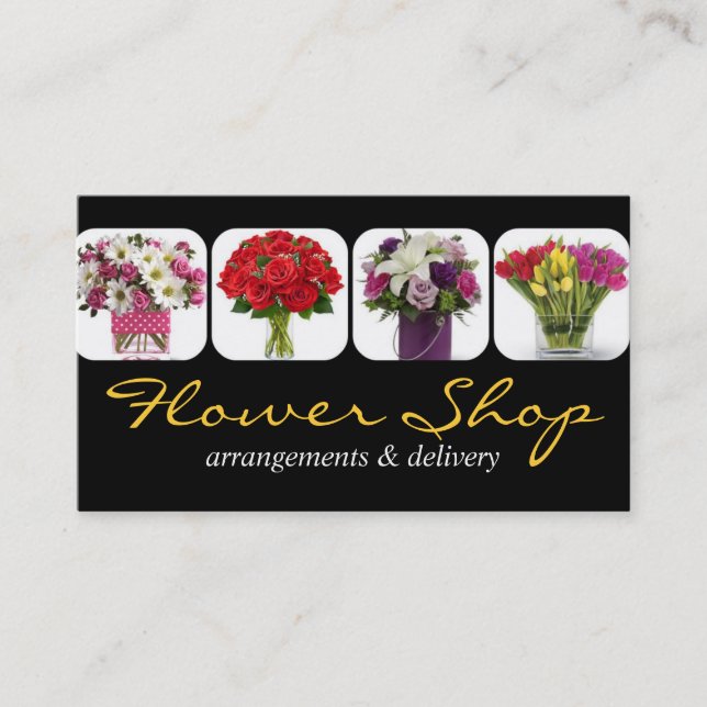 Flower Shop Delivery Florist Affärskort Visitkort (Framsida)