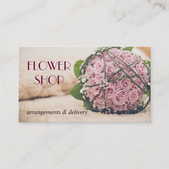Flower Shop Delivery Florist Affärskort Visitkort (Framsida)