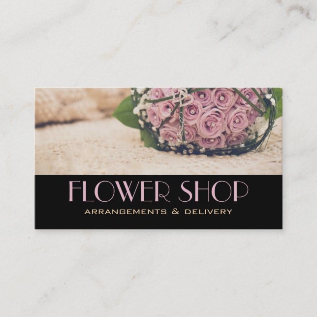 Flower Shop Delivery Florist Affärskort Visitkort (Framsida)