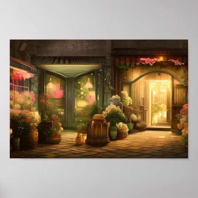 Flower Shop Digital Art Poster (Framsidan)