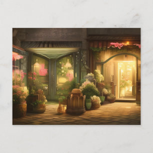 Flower Shop Digital Art Vykort