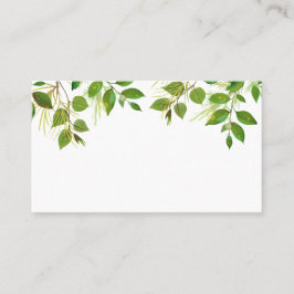 Flower Shop | Florist Blank Foliage-meddelande Visitkort