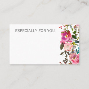 Flower Shop Florist Bouquet-meddelande Visitkort