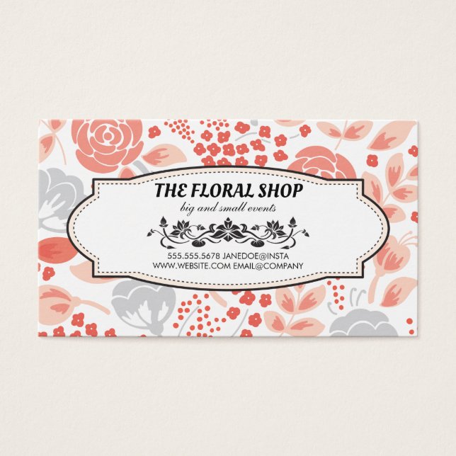 Flower Shop | Florist Visitkort (Framsidan)
