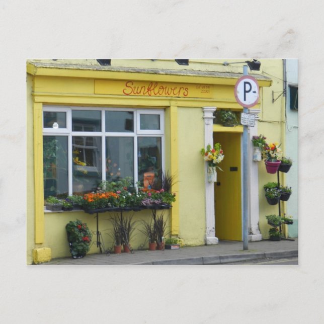 Flower shop in Birr - Ireland Vykort (Framsida)