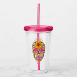 Flower Skull 4-Tropical Take Away Mugg