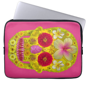 Flower Skull 8 Laptop Fodral