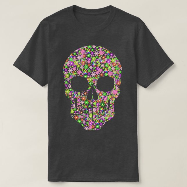 Flower Skull I Skeleton I Gardener I Aesthetic I S T Shirt (Design framsida)
