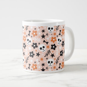 Flower Skull Mönster Jumbo Mugg