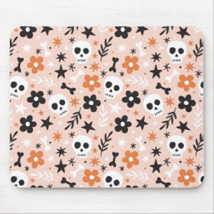 Flower Skull Mönster Musmatta