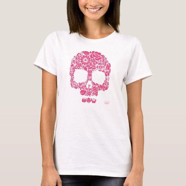 Flower Skull Shirt Tee (Framsida)