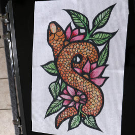 Flower Snake Kökshandduk