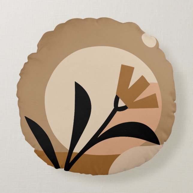 Flower Sol Boho Rund Kudde (Framsidan)