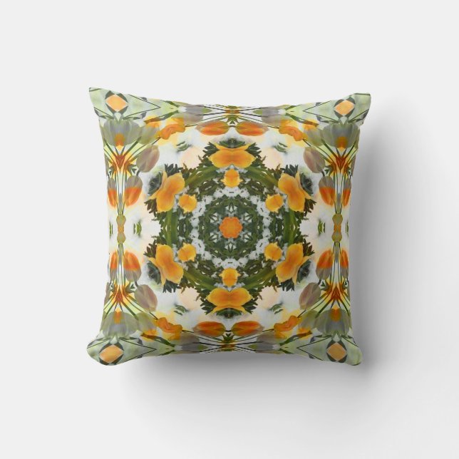 Flower Sol Burst Mid Centres Modern Kudde (Framsida)