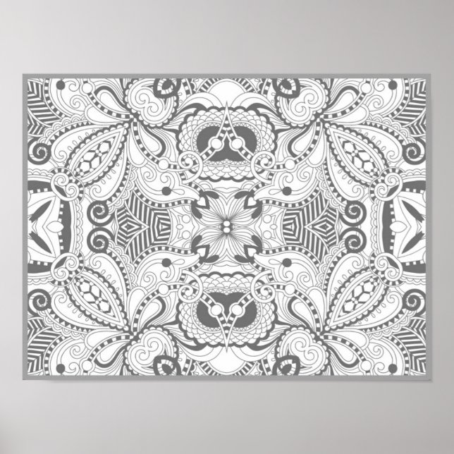 Flower Square Doodle 2 Poster (Framsidan)