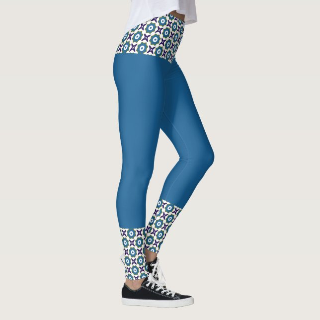 Flower Star Mönster Leggings (Höger)