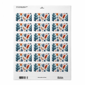 Flower Sticker Adressetikett