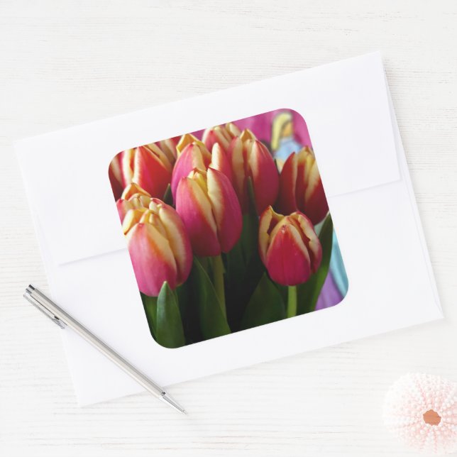 Flower Sticker Fyrkantigt Klistermärke (Kuvert)