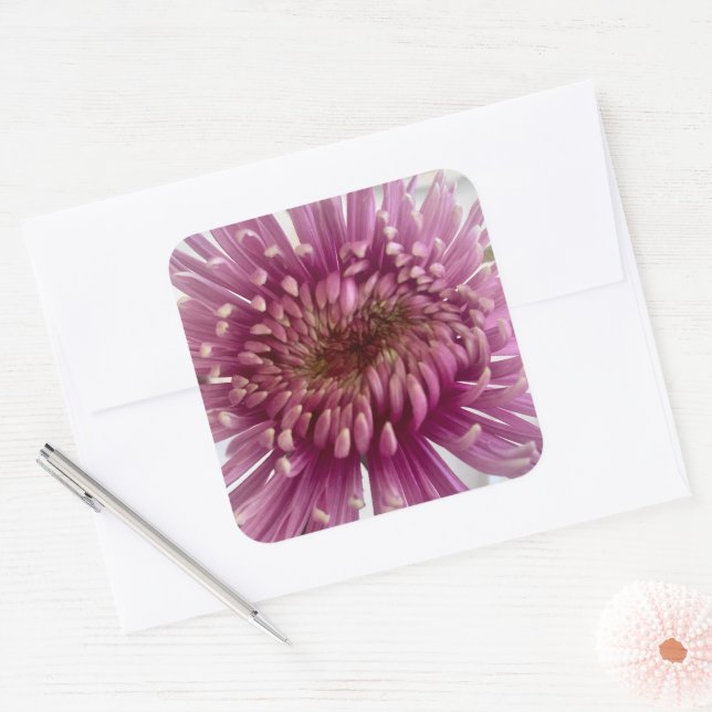 Flower Sticker Fyrkantigt Klistermärke (Kuvert)