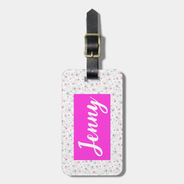 Flower stil bagagebricka (Vertikal Framsida)