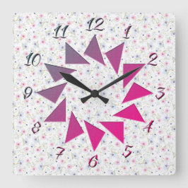 Flower stil fyrkantig klocka