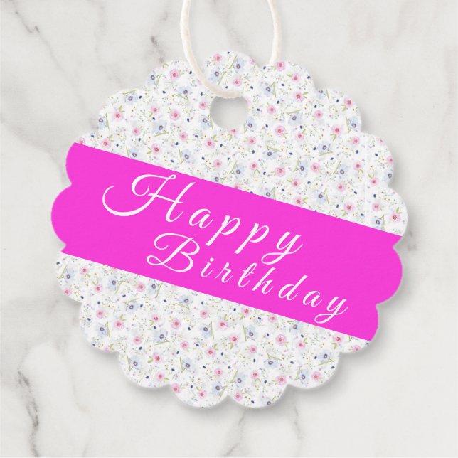 Flower stil gåvor etiketter (Baksida)