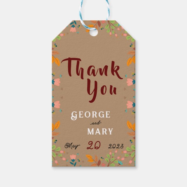 Flower stil presentetikett (Framsidan)