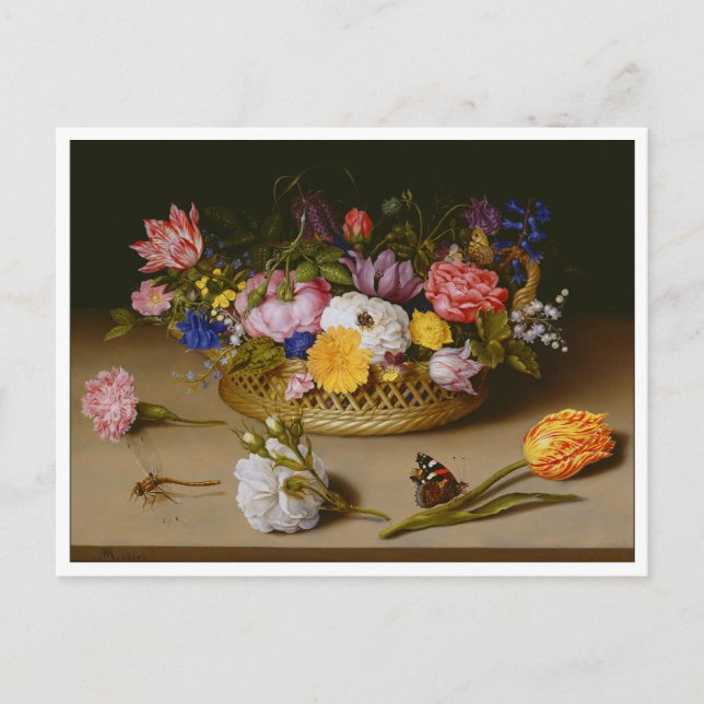 Flower still Life by Bosschaert Vykort (Framsida)