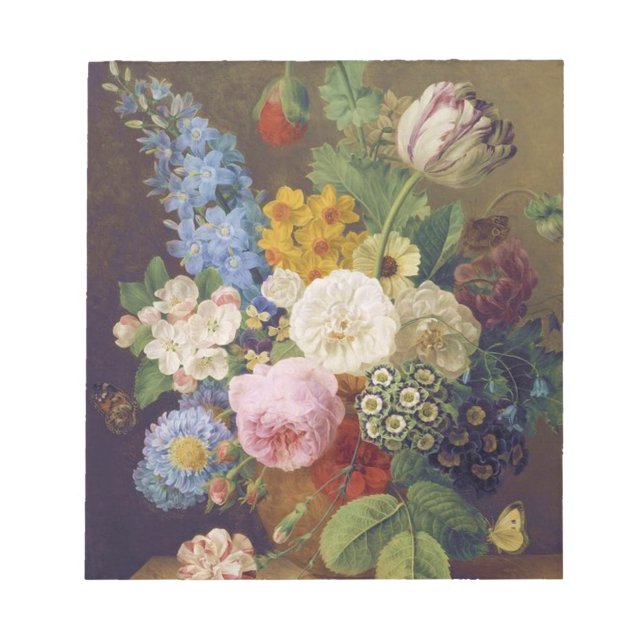 Flower Still Life by Jean Ulrich Tournier Anteckningsblock (Framsida)