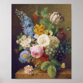 Flower Still Life by Jean Ulrich Tournier Poster