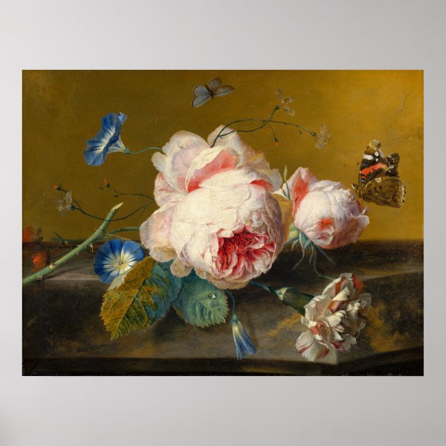 Flower still Life, Jan van Huysum Poster (Framsidan)