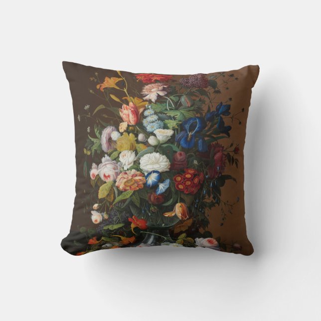 Flower still Life med Birds Nest Severin Roesen Kudde (Framsida)