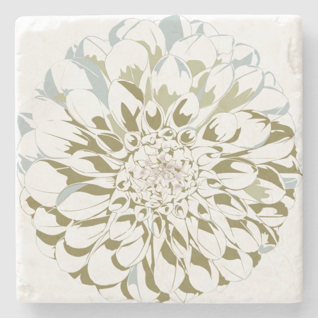 Flower stone coaster - dahlia stenunderlägg (Framsidan)