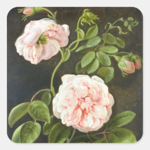 Flower Study Fyrkantigt Klistermärke