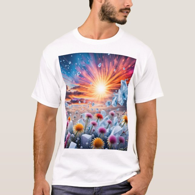 Flower Sunset T Shirt (Framsida)