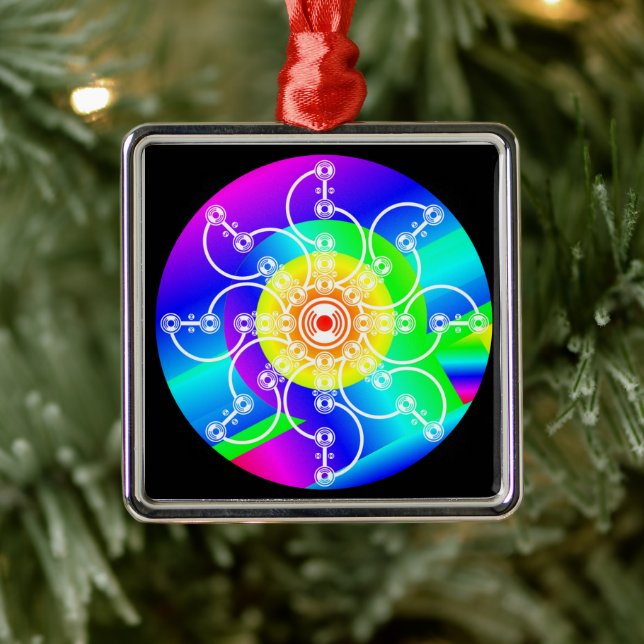 Flower Sunshine Metall Ornament (Träd)