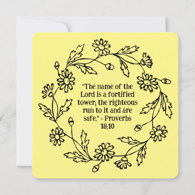 Flower Swirl Blommigt Utandning Religiösa tom (Framsida)